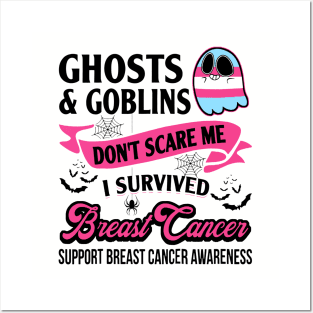 survive breast cancer halloween Posters and Art